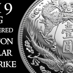 2019 China 1 Ounce Silver Long-Whiskered Dragon Dollar Restrike PU