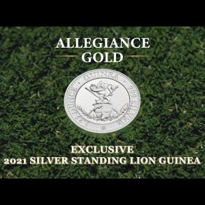 Exclusive Silver Standing Lion Guinea Coin - Allegiance Gold