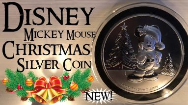 NEW! Disney Mickey Mouse Christmas Silver Coin